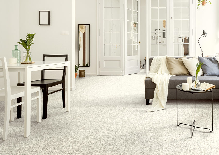 cream patterned carpet in living room